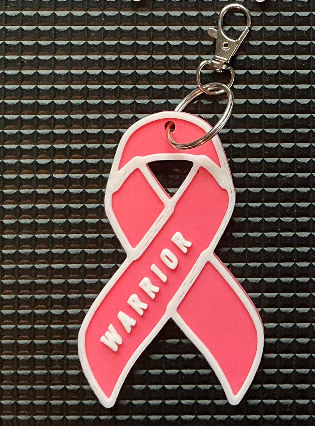 Cancer Awareness keychain/bag tag, Siteman Donation of 5 dollar donation for every 15 dollars sold for any of our Cancer product lines
