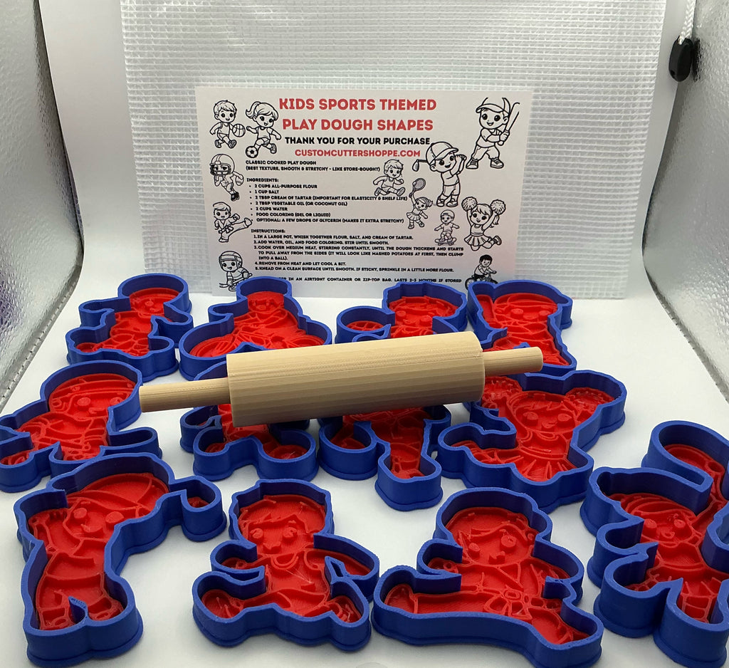 Kids Sports Themed Kids Play Dough Kit, Sensory Play Kit, Montessori Toy, Gift for Kids, Creative Play Set, Preschool Learning Toy