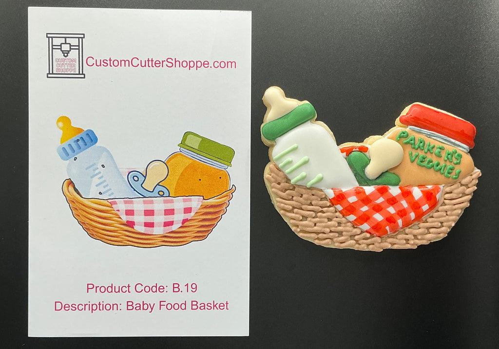 Baby Food Basket Cookie Cutter (B.19)