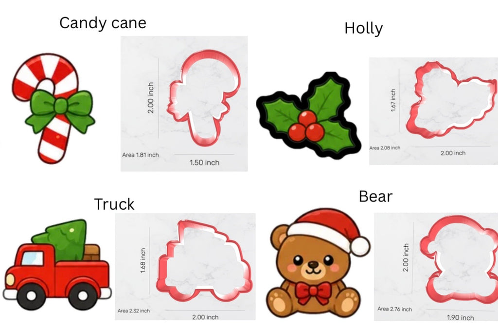 Mini Christmas Cookie Cutters – Up to 2 Inches for Advent Calendars