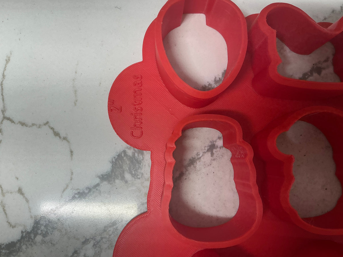 Christmas Multi Cake Pop Popper Mold 12-in-1, Christmas Cookie Cutter,  Advent Calendar Cookie Tool,  Holiday Baking Tool, 2” per shape