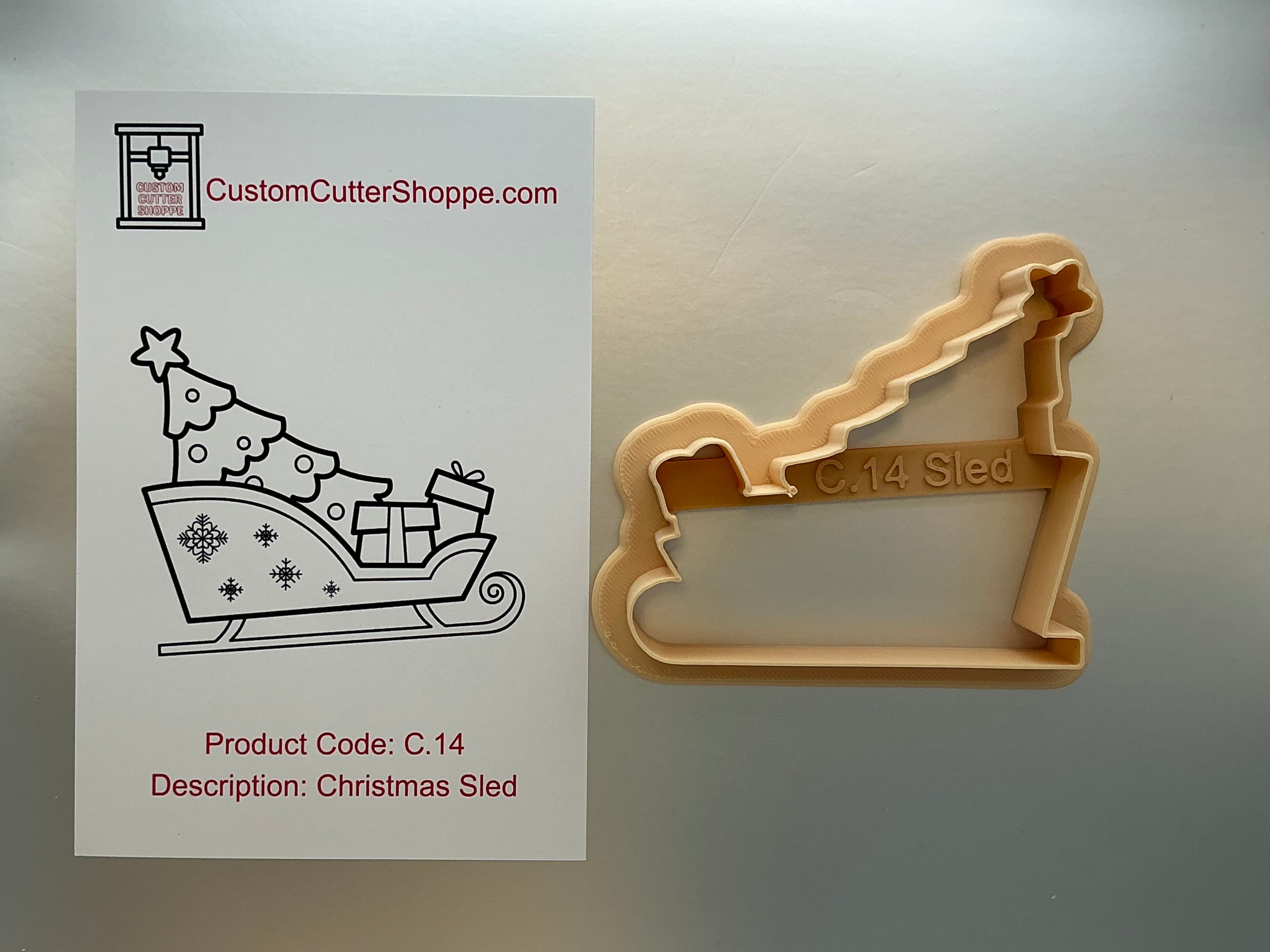 Christmas Sled Cookie Cutter (C.14)