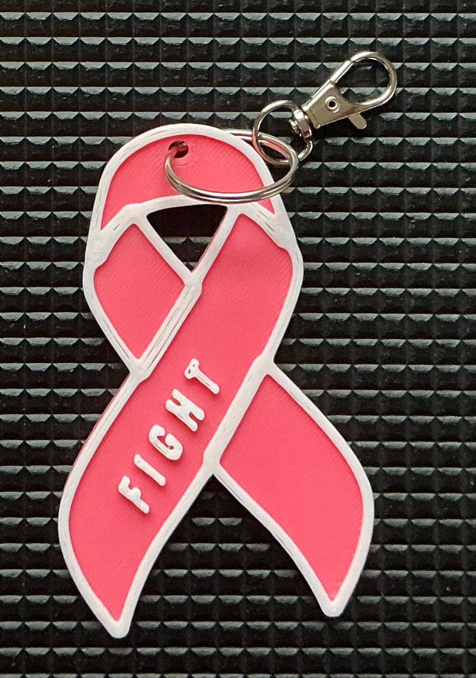 Cancer Awareness keychain/bag tag, Siteman Donation of 5 dollar donation for every 15 dollars sold for any of our Cancer product lines