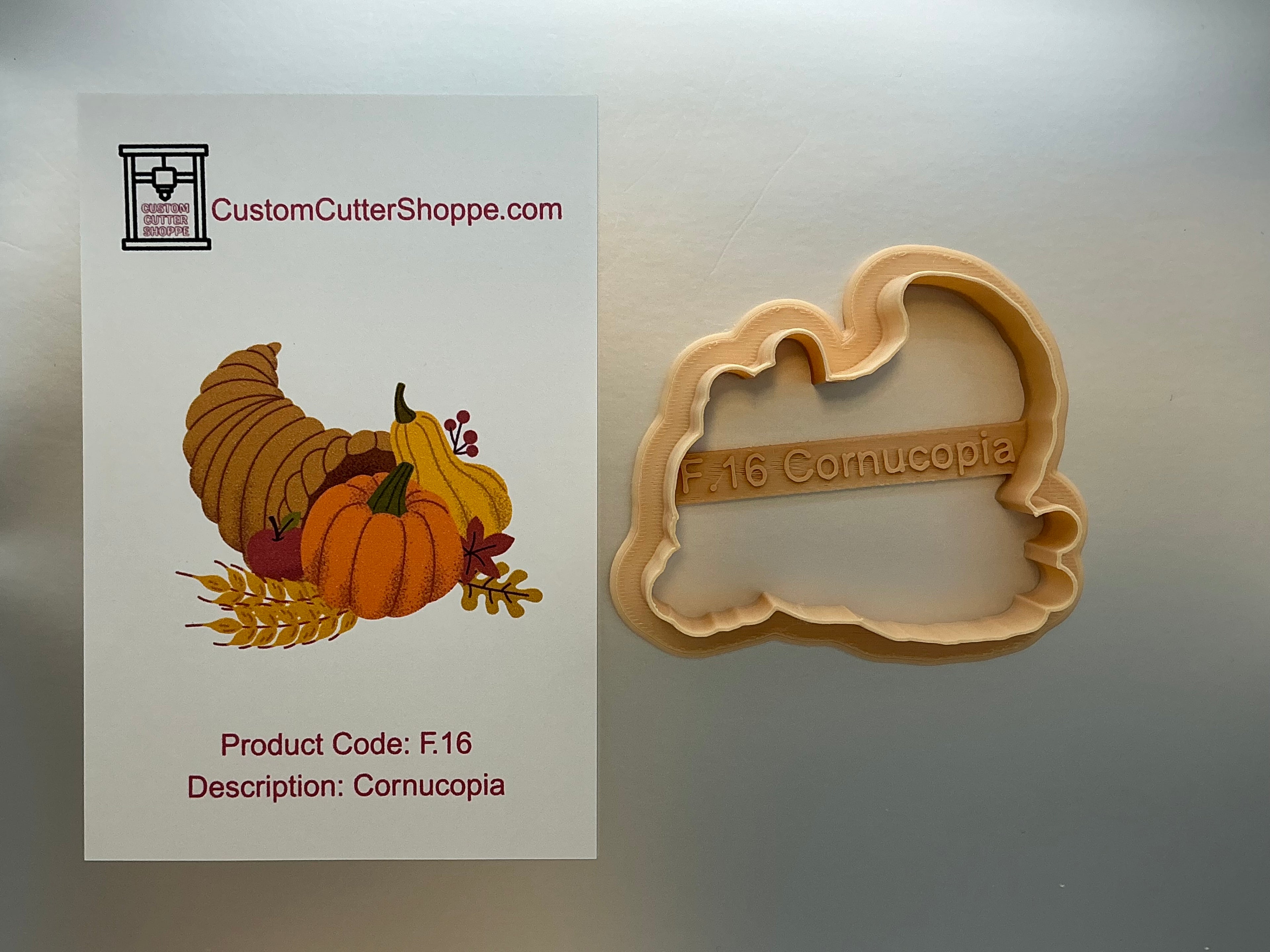 Cornucopia Cookie Cutter (F.16)