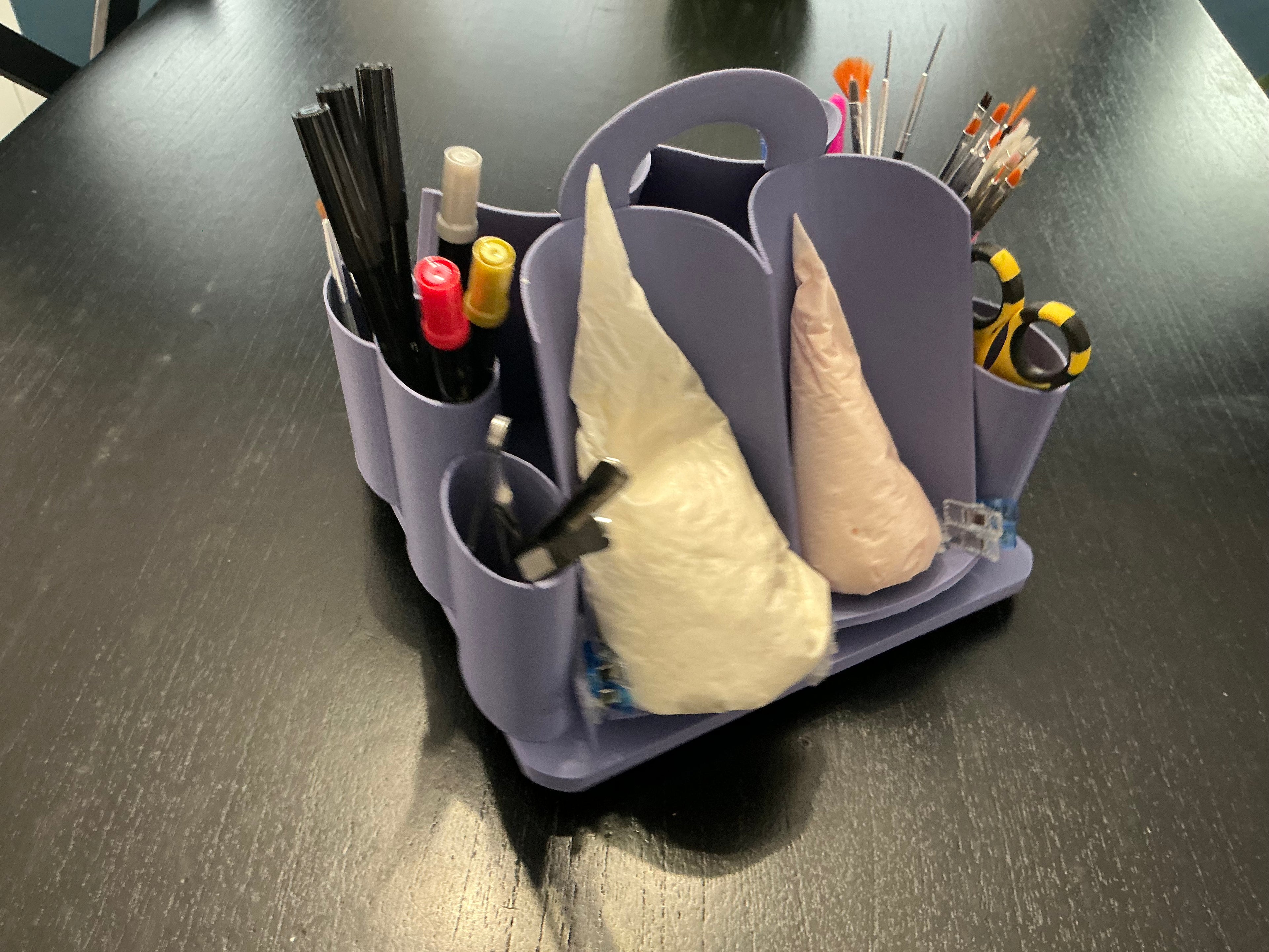 Cookie Decorating Organizer | Icing Bag Holder | Rotating Baking Tool Caddy | Royal Icing Station | 3D Printed Baking Organizer | Cookie Decor Setup l