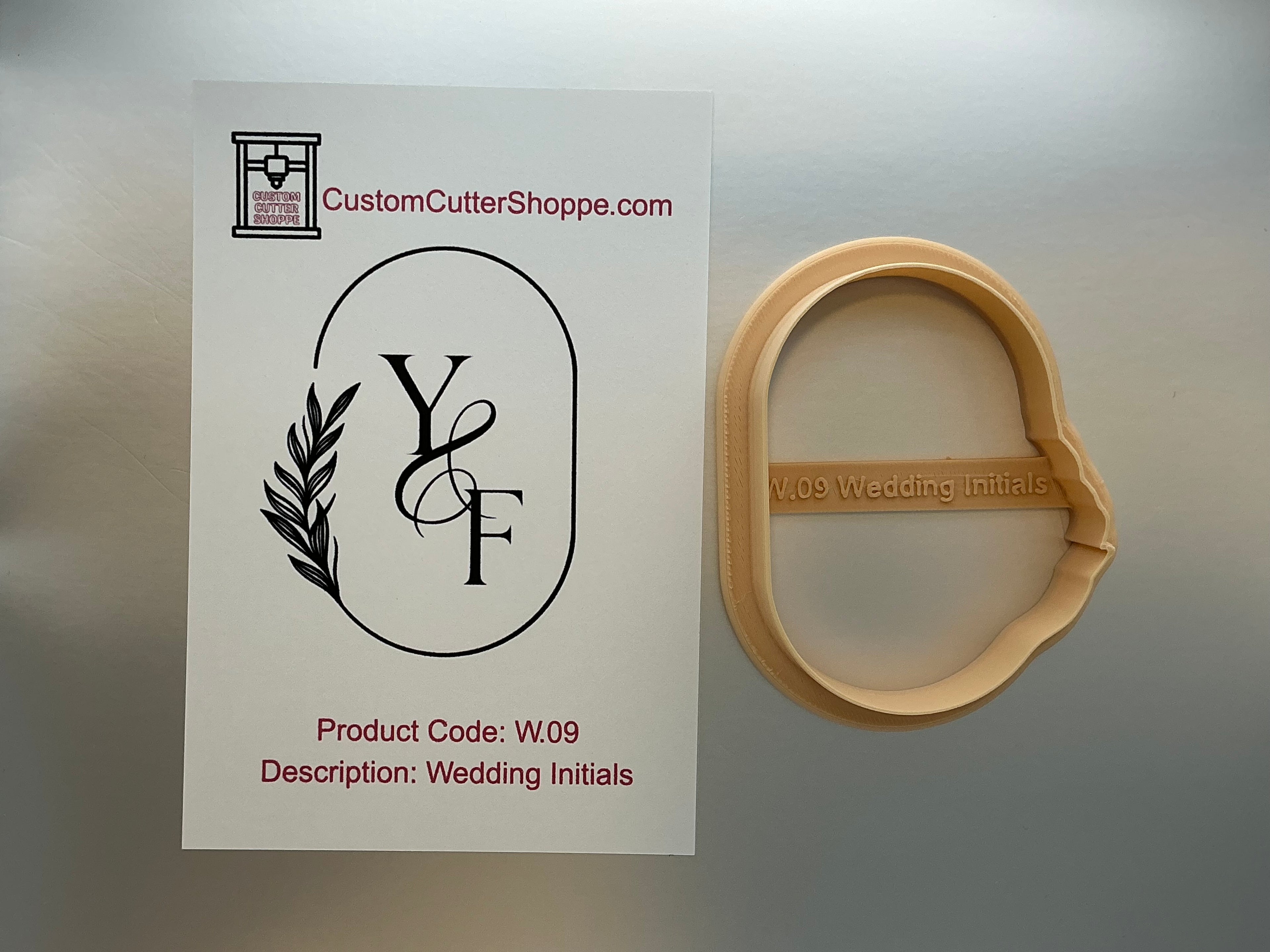 Wedding Initials Cookie Cutter (W.09)