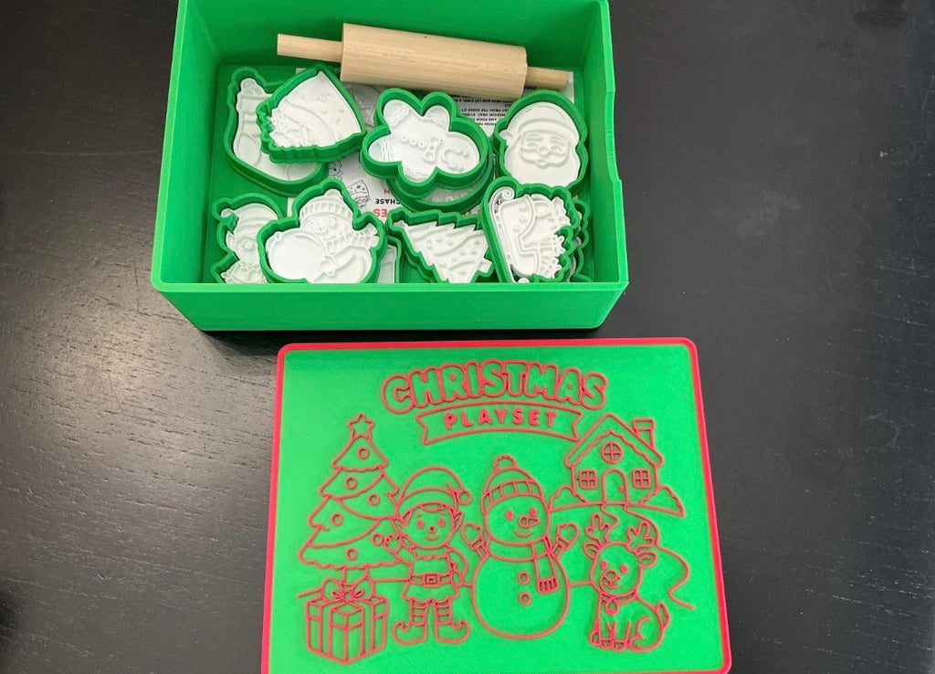 Christmas Play Dough Cutter & Stamp Set for Kids
