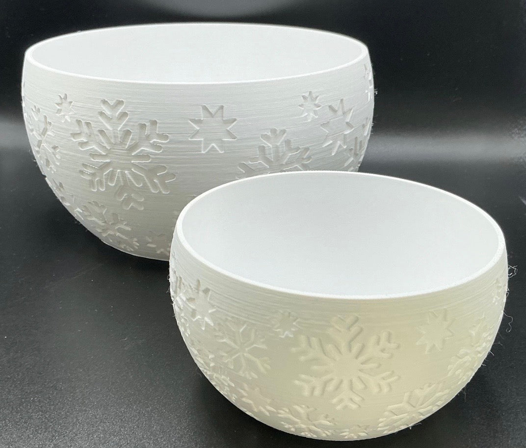 Snowflake Bowl Set - set of 2