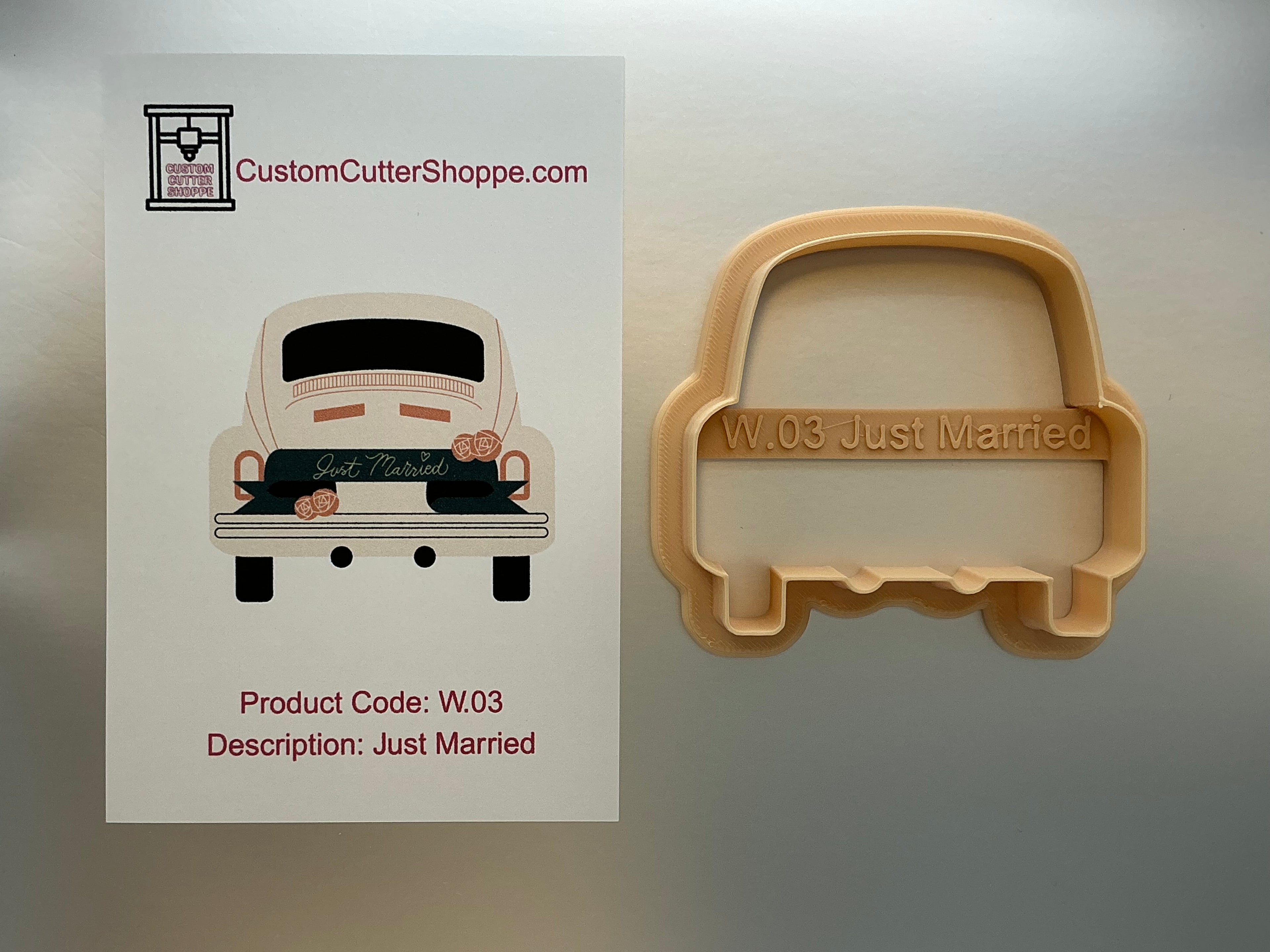 Just Married Cookie Cutter (W.03)