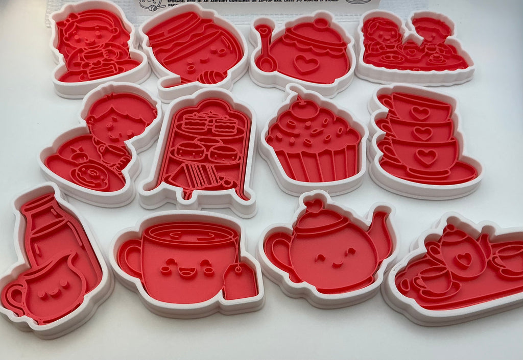 Tea Party Themed Kids Play Dough Kit, Sensory Play Kit, Montessori Toy, Gift for Kids, Creative Play Set, Preschool Learning Toy (Copy)