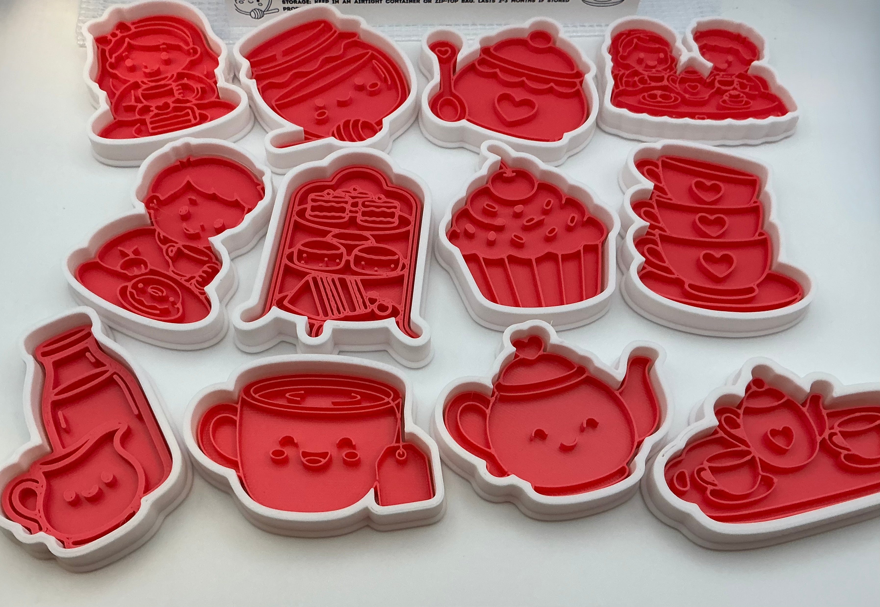 Tea Party Themed Kids Play Dough Kit, Sensory Play Kit, Montessori Toy, Gift for Kids, Creative Play Set, Preschool Learning Toy (Copy)