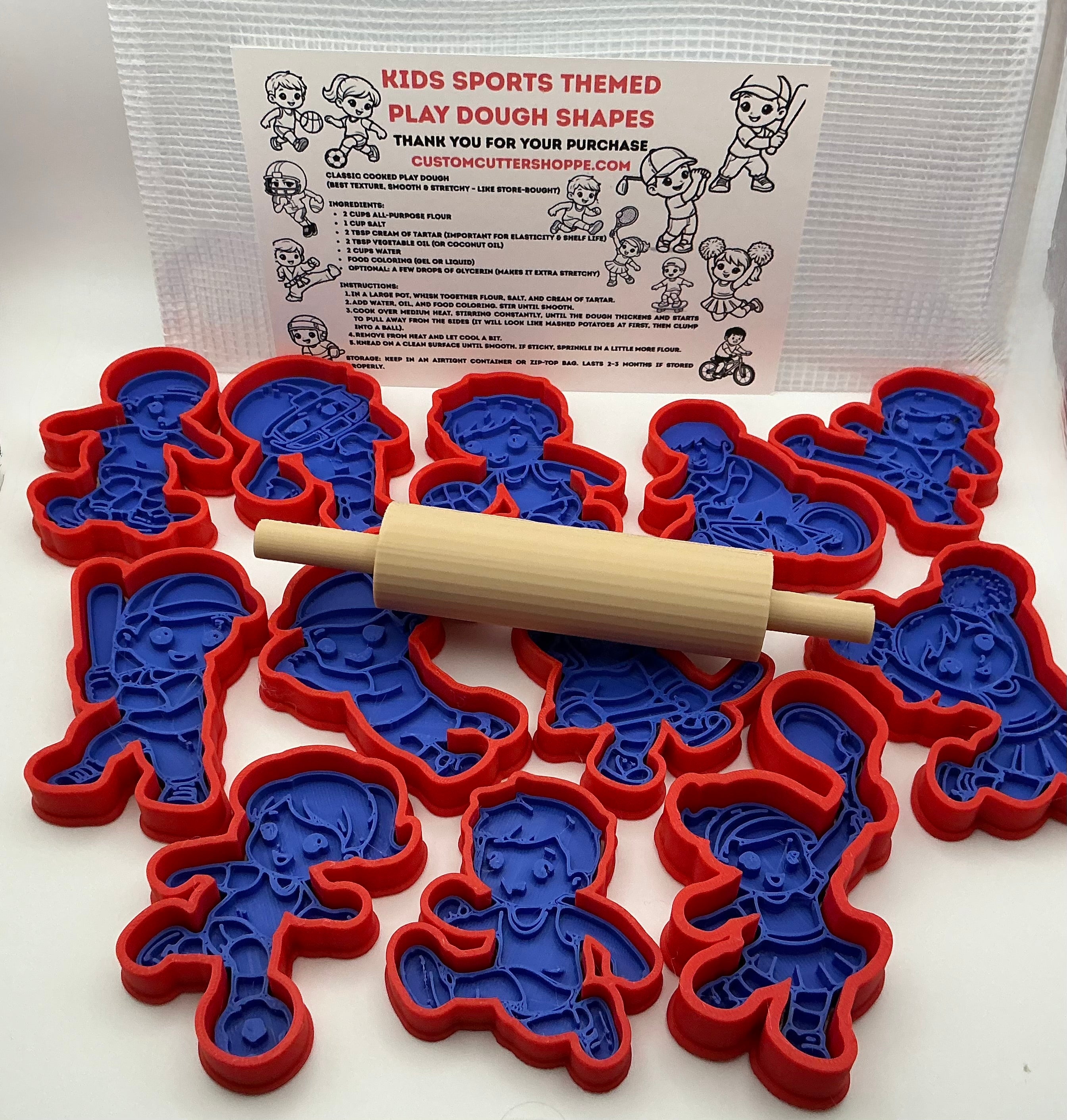 Kids Sports Themed Kids Play Dough Kit, Sensory Play Kit, Montessori Toy, Gift for Kids, Creative Play Set, Preschool Learning Toy