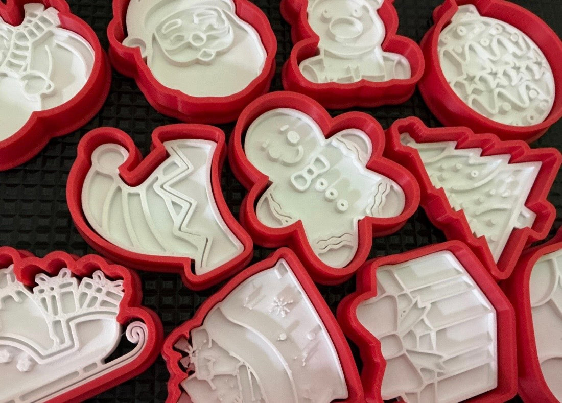 Christmas Play Dough Cutter & Stamp Set for Kids