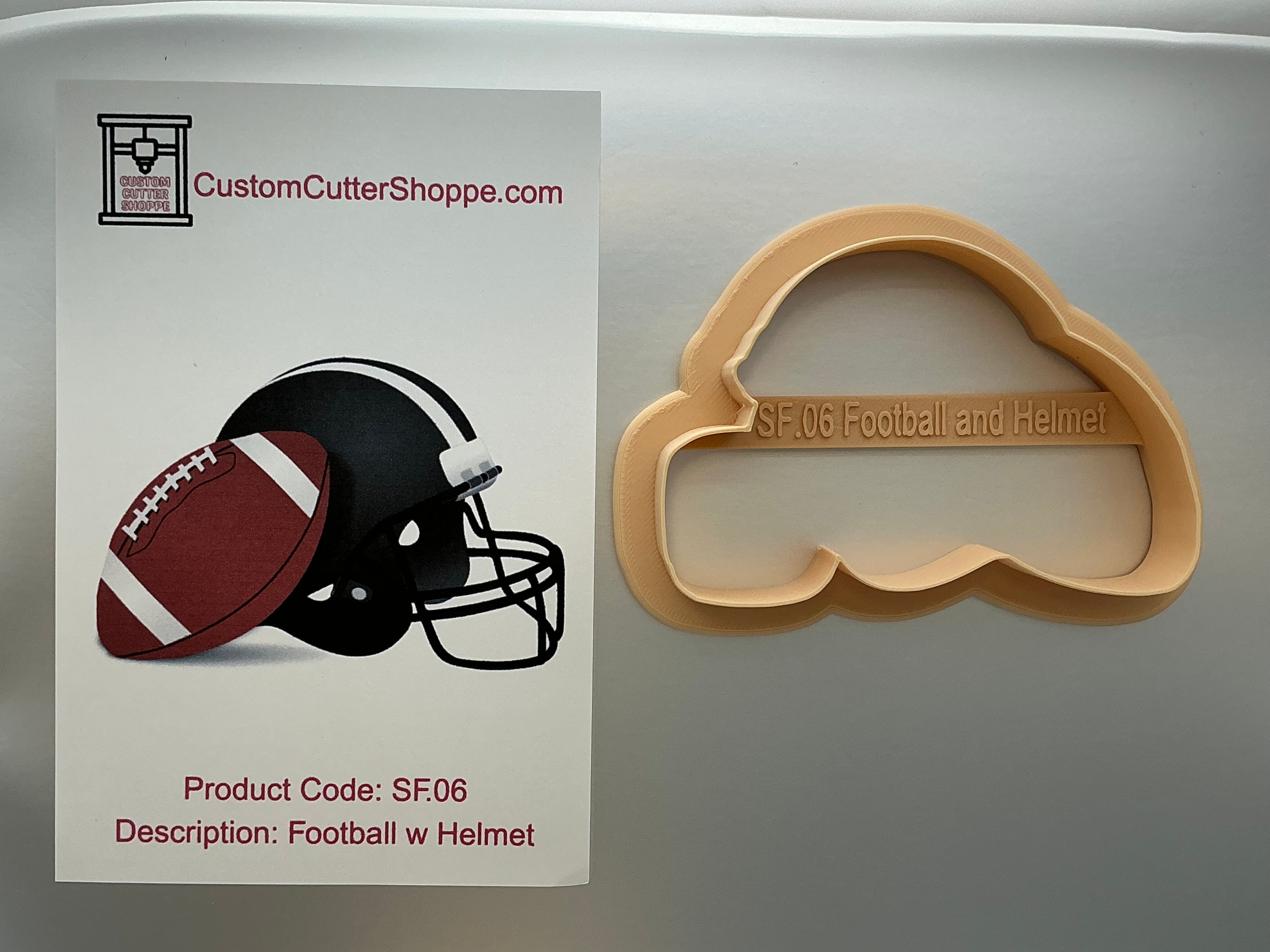 Football and Helmet Cookie Cutter (SF.06)