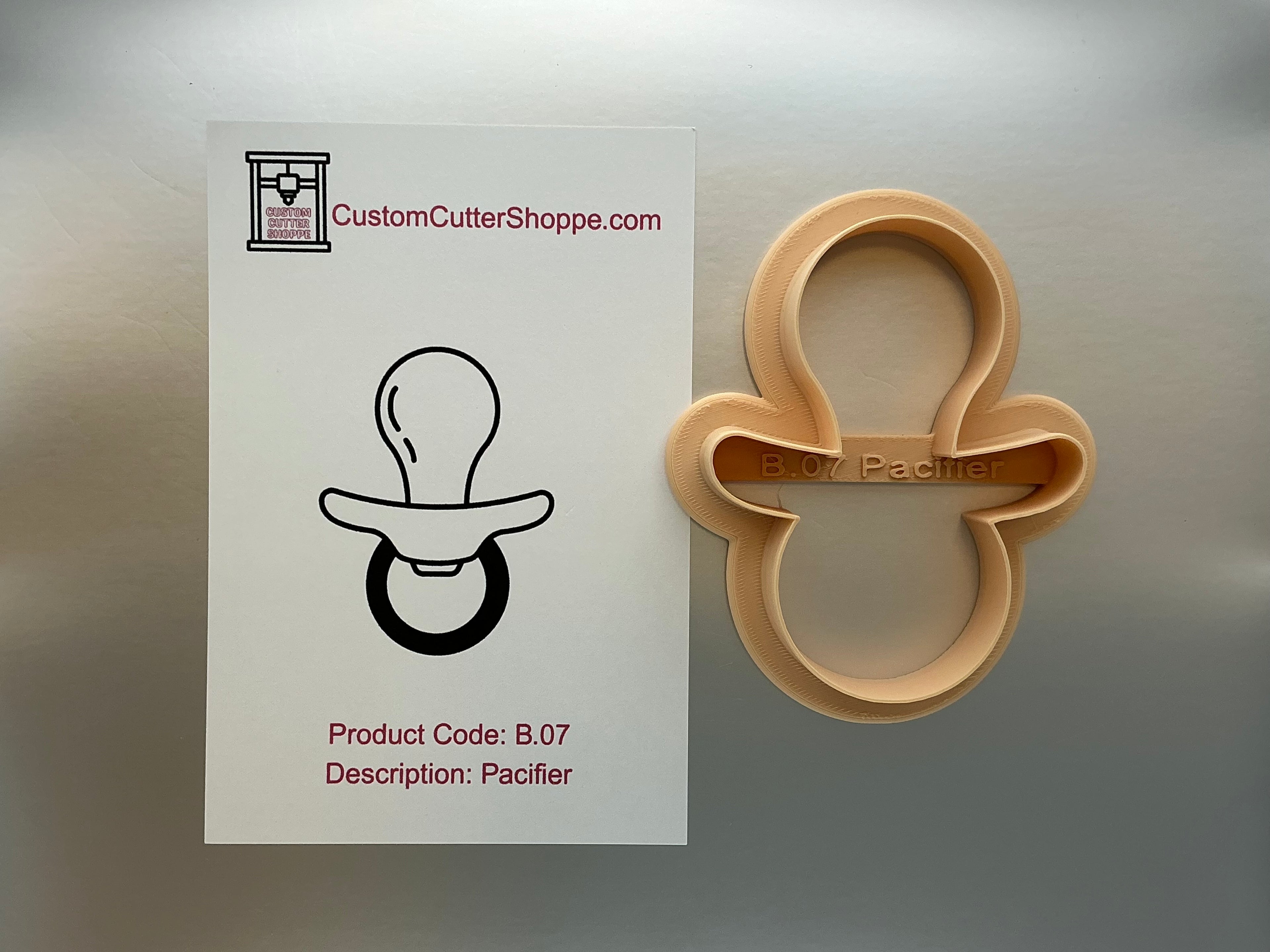 Pacifier Cookie Cutter (B.07)