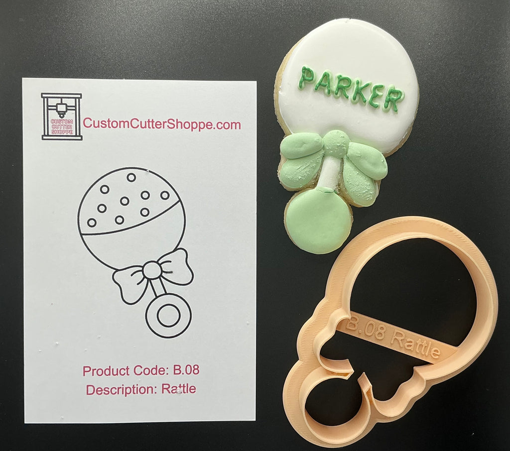 Baby Rattle Cookie Cutter (B.08)