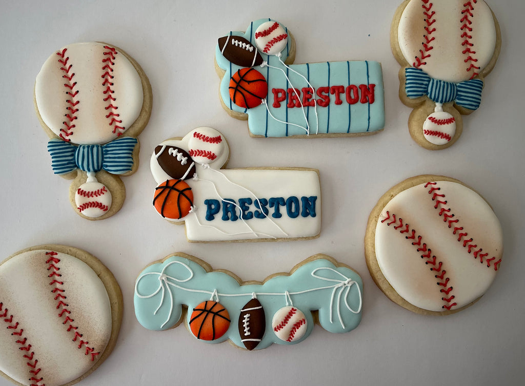 Balloon Banner in Stocking Cookie Cutter (B.22)