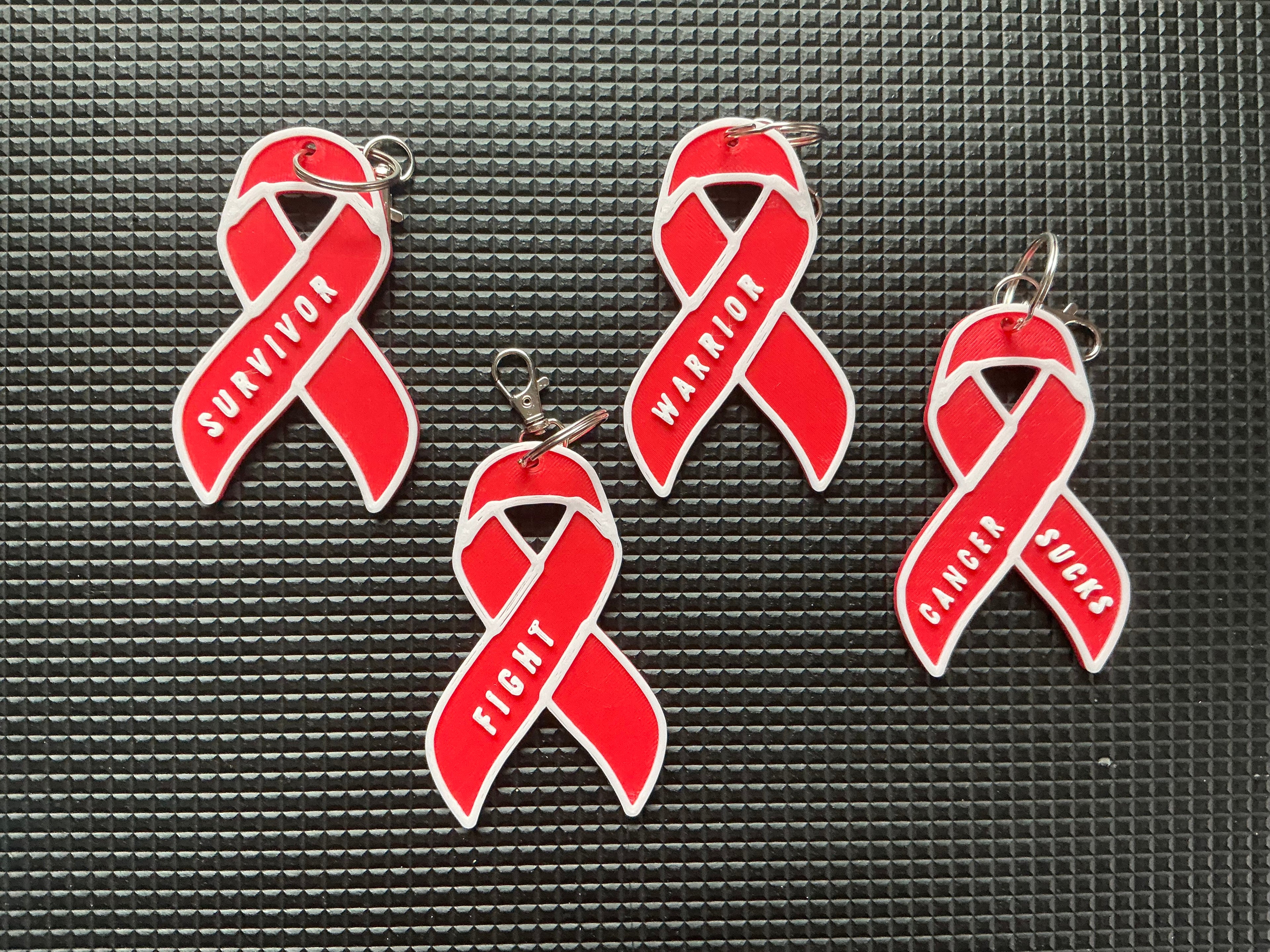 Cancer Awareness keychain/bag tag, Siteman Donation of 5 dollar donation for every 15 dollars sold for any of our Cancer product lines