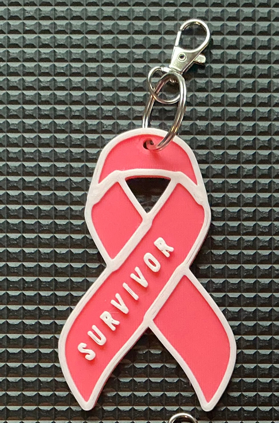 Cancer Awareness keychain/bag tag, Siteman Donation of 5 dollar donation for every 15 dollars sold for any of our Cancer product lines