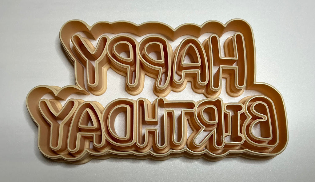 Happy Birthday Cookie Cutter and Stamp - large (BB.06)