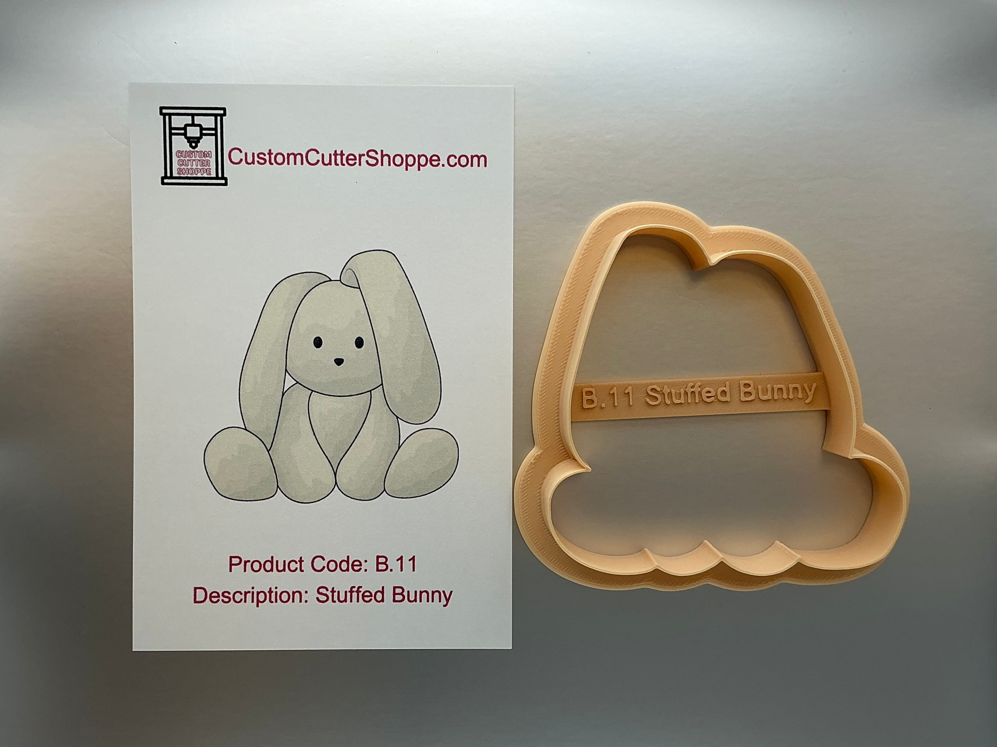 Stuffed Bunny Cookie Cutter (B.11)