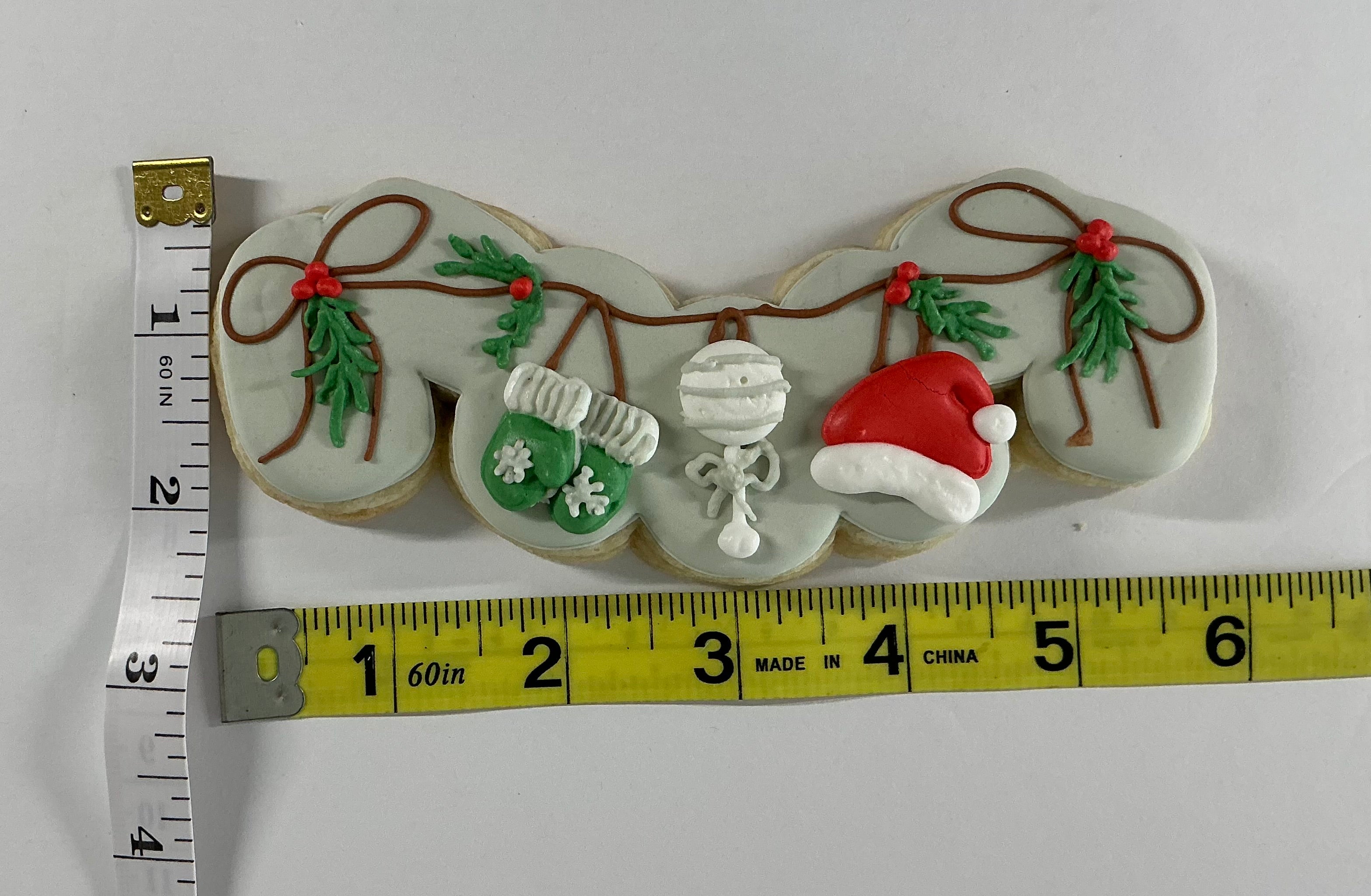 Balloon Banner in Stocking Cookie Cutter (B.22)