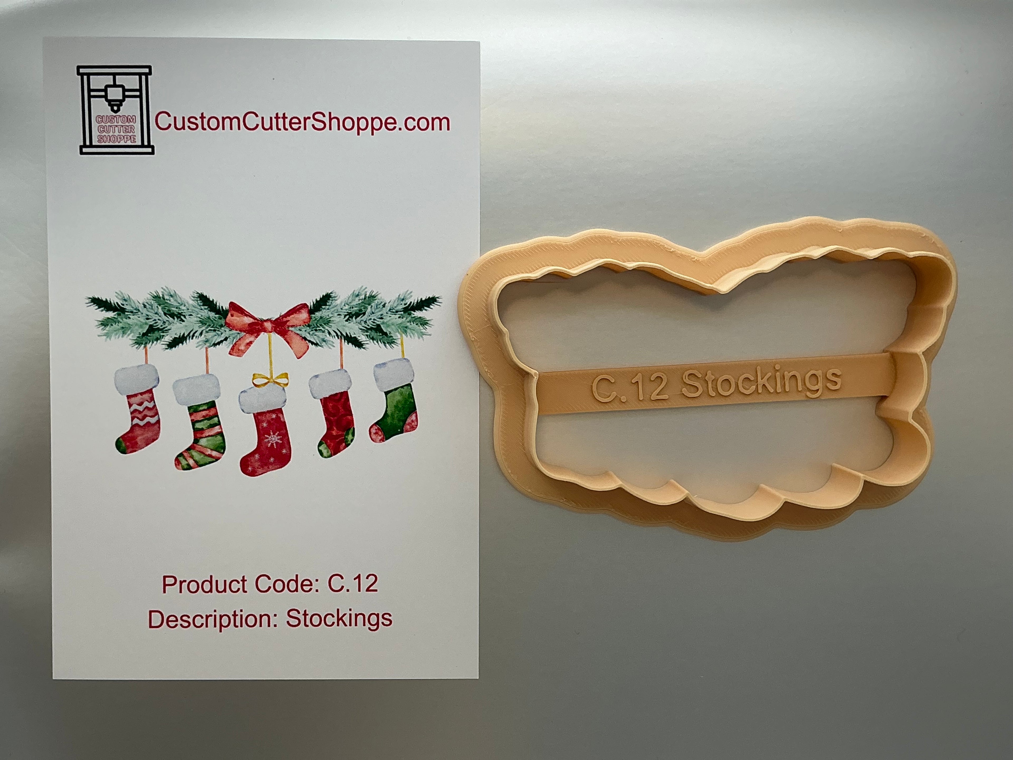 Christmas Stockings Cookie Cutter (C.12)