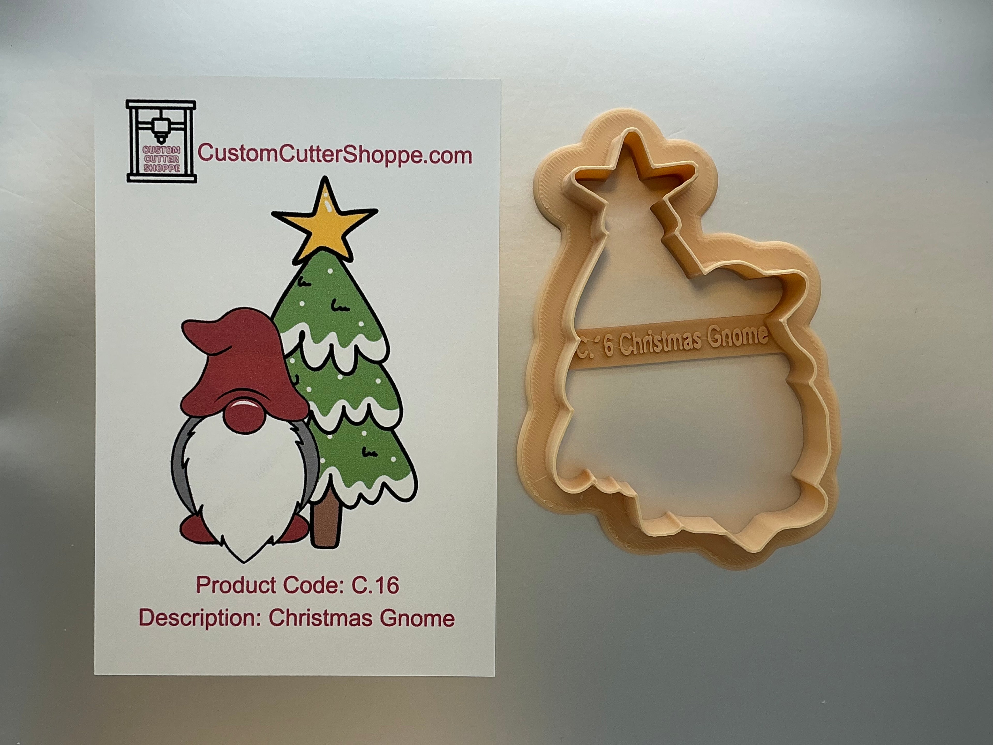 Christmas Gnome Cookie Cutter (C.16)