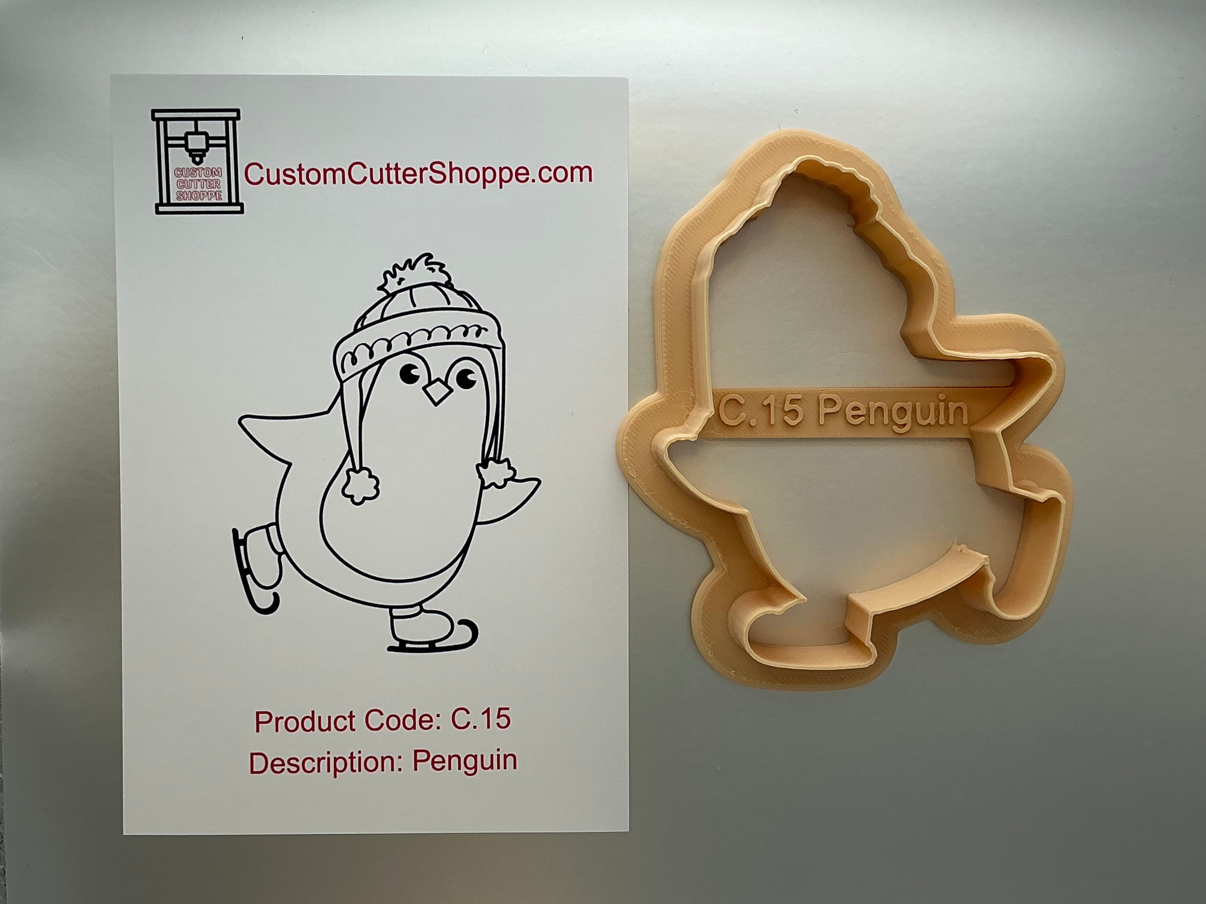 Penguin on Skates Cookie Cutter (C.15)