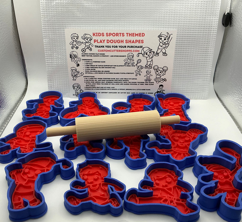Kids Sports Themed Kids Play Dough Kit, Sensory Play Kit, Montessori Toy, Gift for Kids, Creative Play Set, Preschool Learning Toy