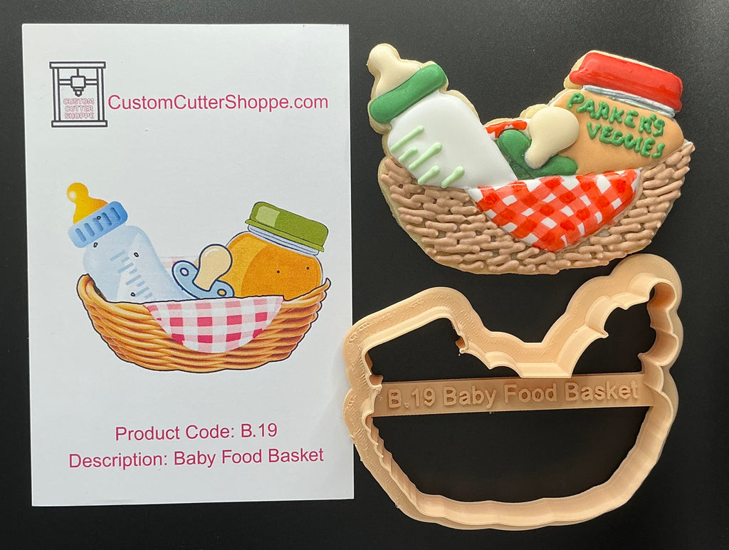 Baby Food Basket Cookie Cutter (B.19)