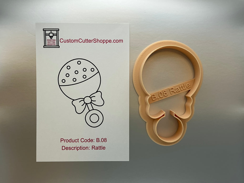 Baby Rattle Cookie Cutter (B.08)