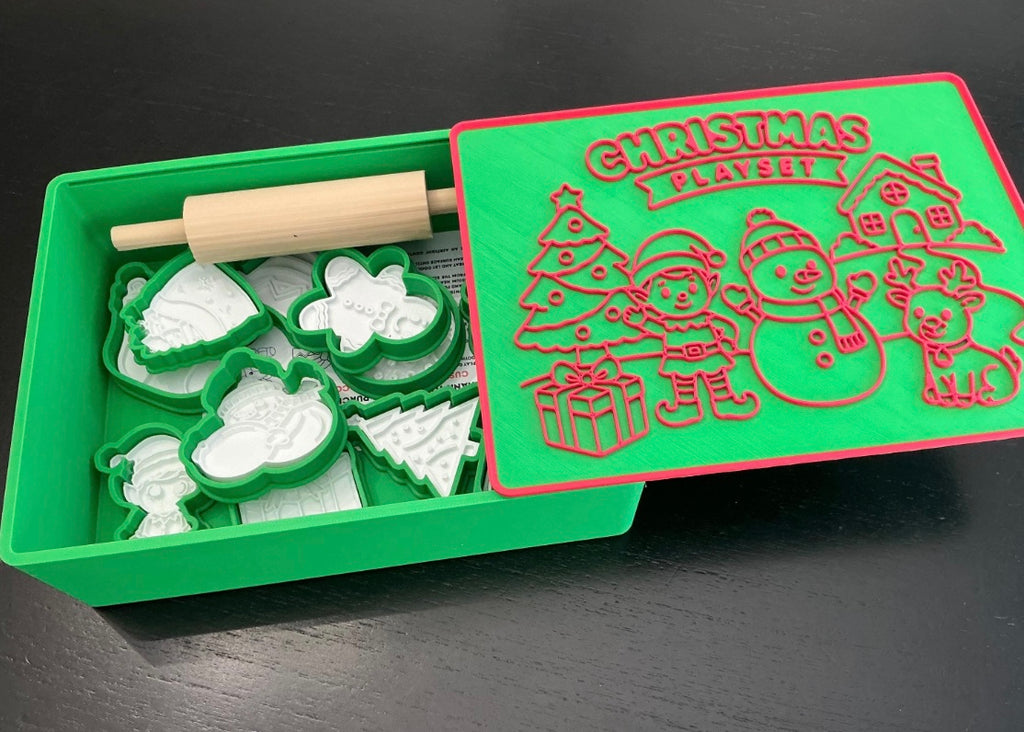 Christmas Play Dough Cutter & Stamp Set for Kids