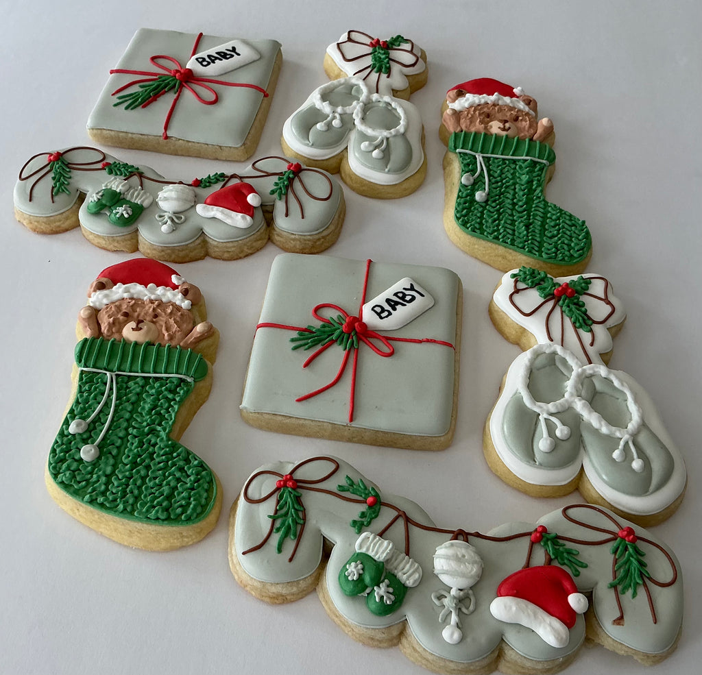 Balloon Banner in Stocking Cookie Cutter (B.22)