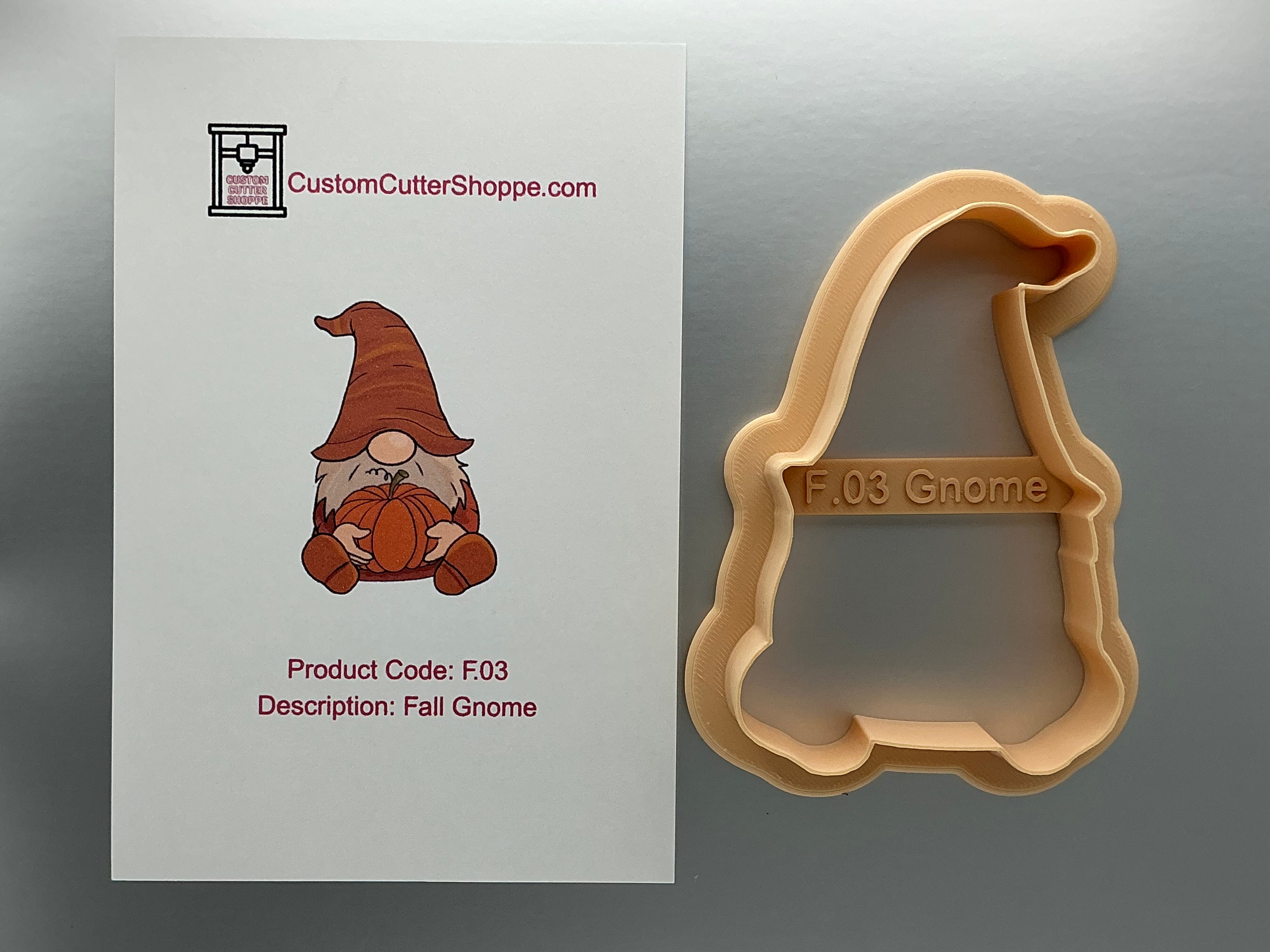 Fall Gnome Cookie Cutter (F.03)