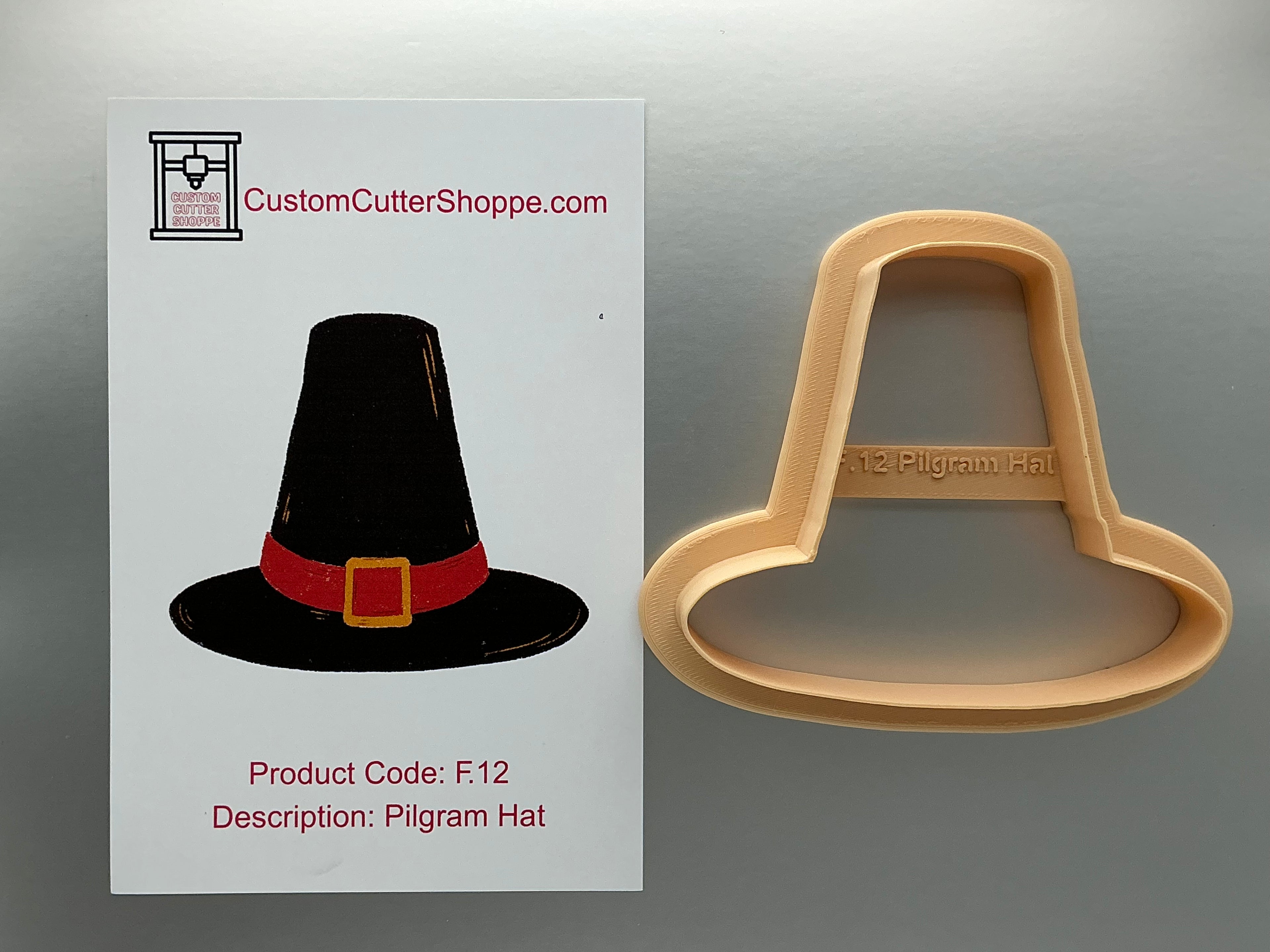 Pilgrim Hat Cookie Cutter (F.12)