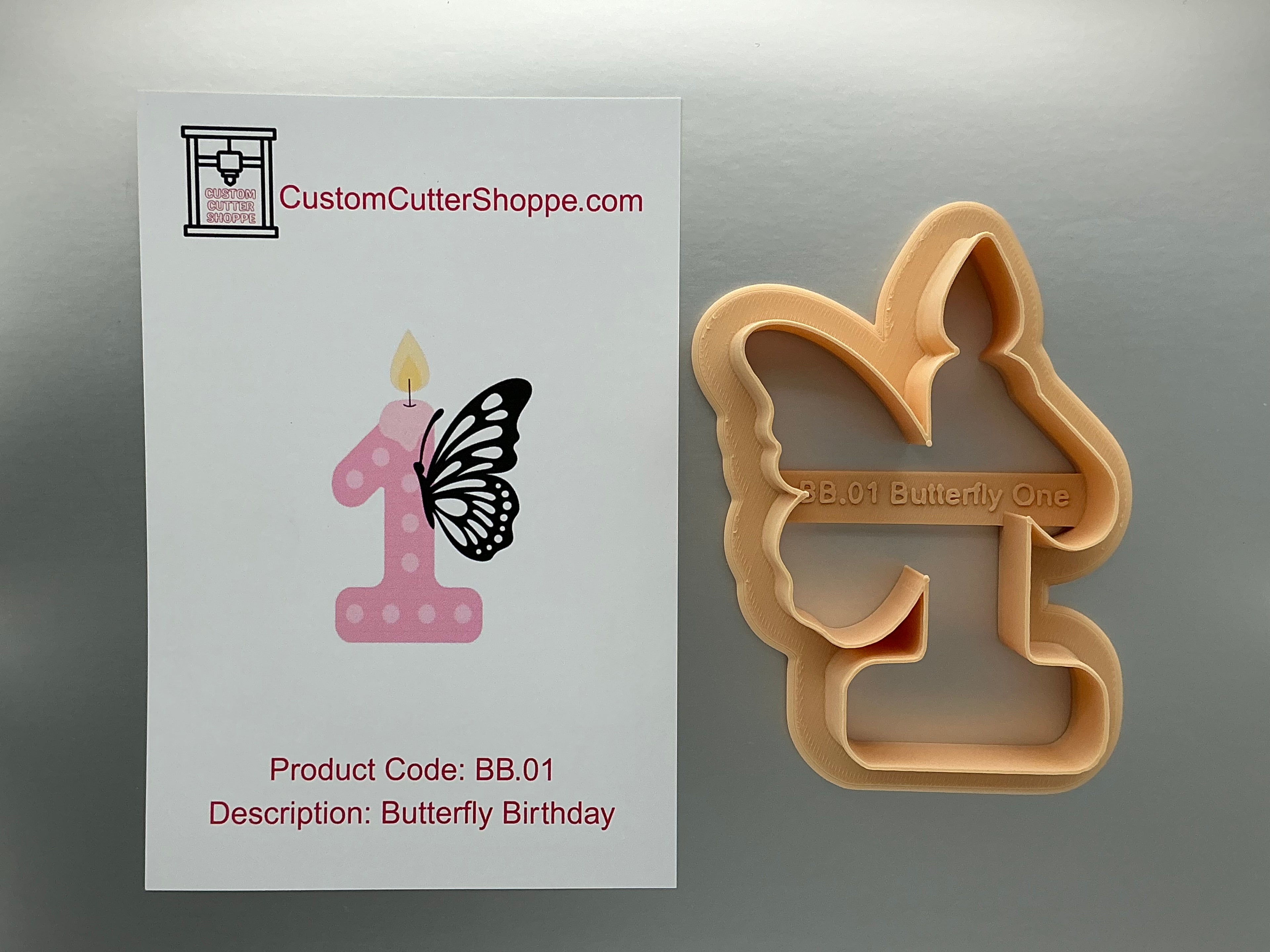 Butterfly 1st Birthday Cookie Cutter (BB.01)