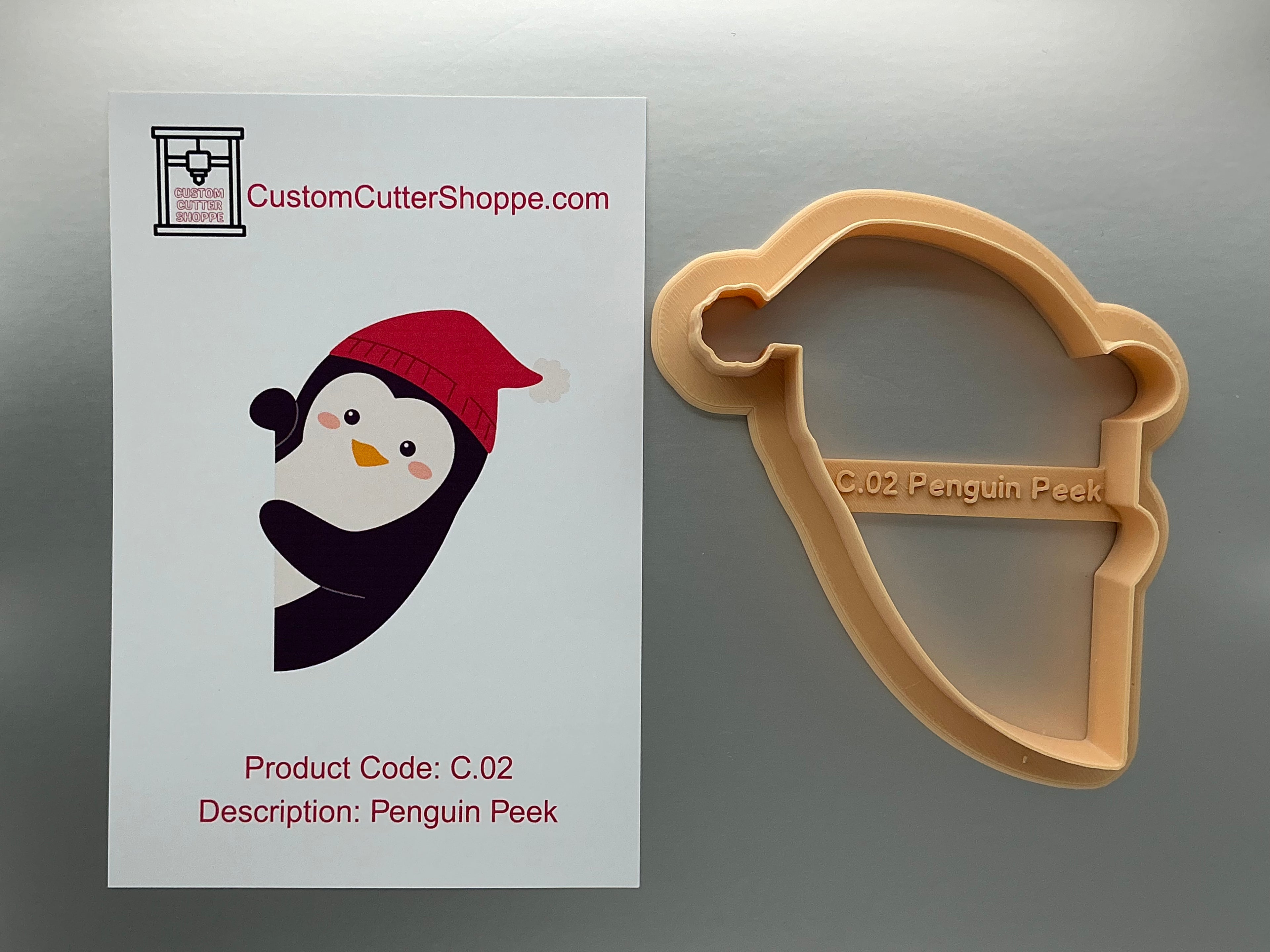 Penguin Peeking Cookie Cutter (C.02)