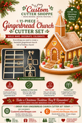 Christmas House Cookie Cutter Set | Gingerbread Village Cookies | Holiday Family Tradition