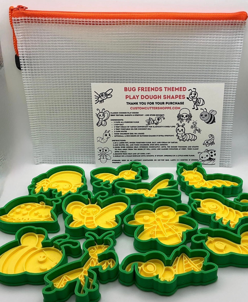 Bug Friends Kids Play Dough Kit, Sensory Play Kit, Montessori Toy, Gift for Kids, Creative Play Set, Preschool Learning Toy,  Birthday Gift