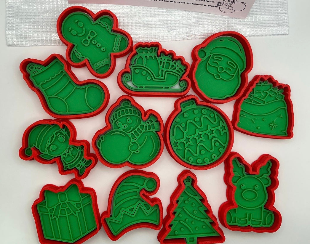 Christmas Party Favors for Kids, Play Dough Gift Set, Goodie Bag Stuffers, Kids Stocking Stuffers, Cookie Cutters & Stamps